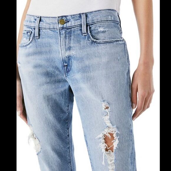 Frame Le Garcon in Beldon Rips jeans skinny - Picture 7 of 7